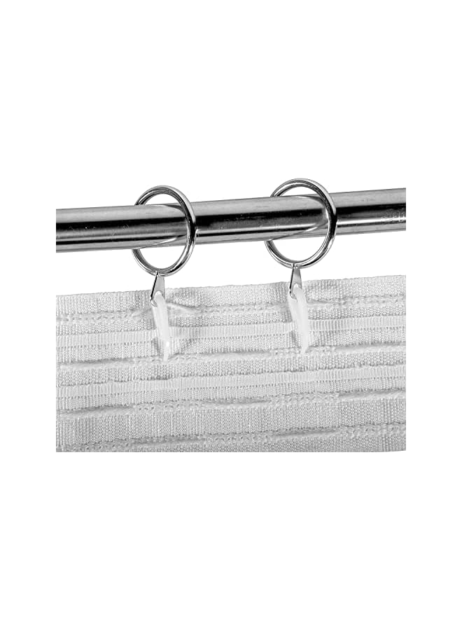 The Bros 100 Pcs White Plastic Curtain Hooks, Drapery Hooks, Adjustable Drapery Curtain Tape Clip, Smooth and Durable, Easy to Install, for Window Curtain or Door Curtain, 2.8x1.2cm - Image 5