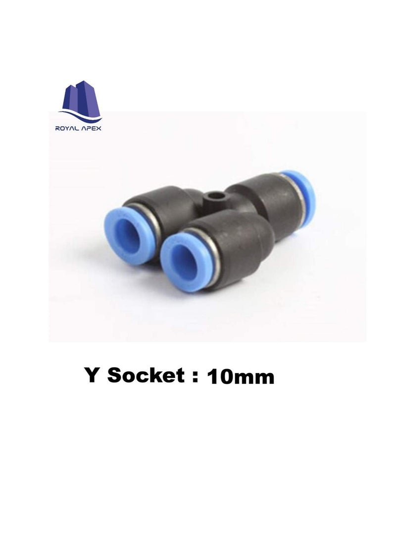 Generic - PU Pipe Fittings Polyurethane Pneumatic Pipe Push in to Connect Fittings Y Connector Pack of 5 10mm - Image 1