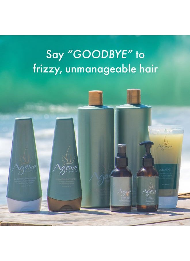 Agave HEALING OIL - Agave Smoothing Haircare Trio with Shampoo, Conditioner & Healing Oil Treatment Hydrating & Frizz Control 3 fl oz/2 fl oz - Image 1