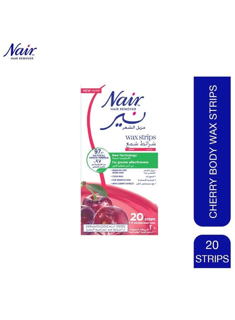 Nair Hair Remover Body Wax Strips Cherry 20s - Image 1