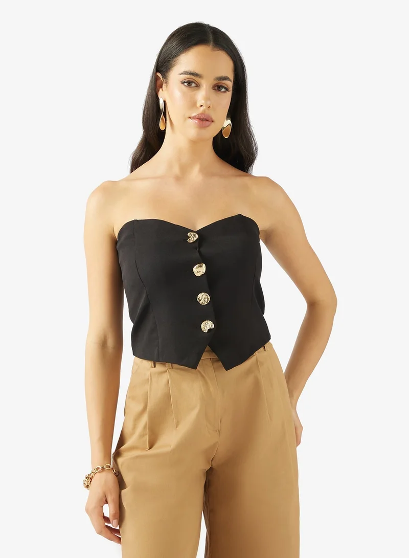 Ginger Gold Accent Detail Vest