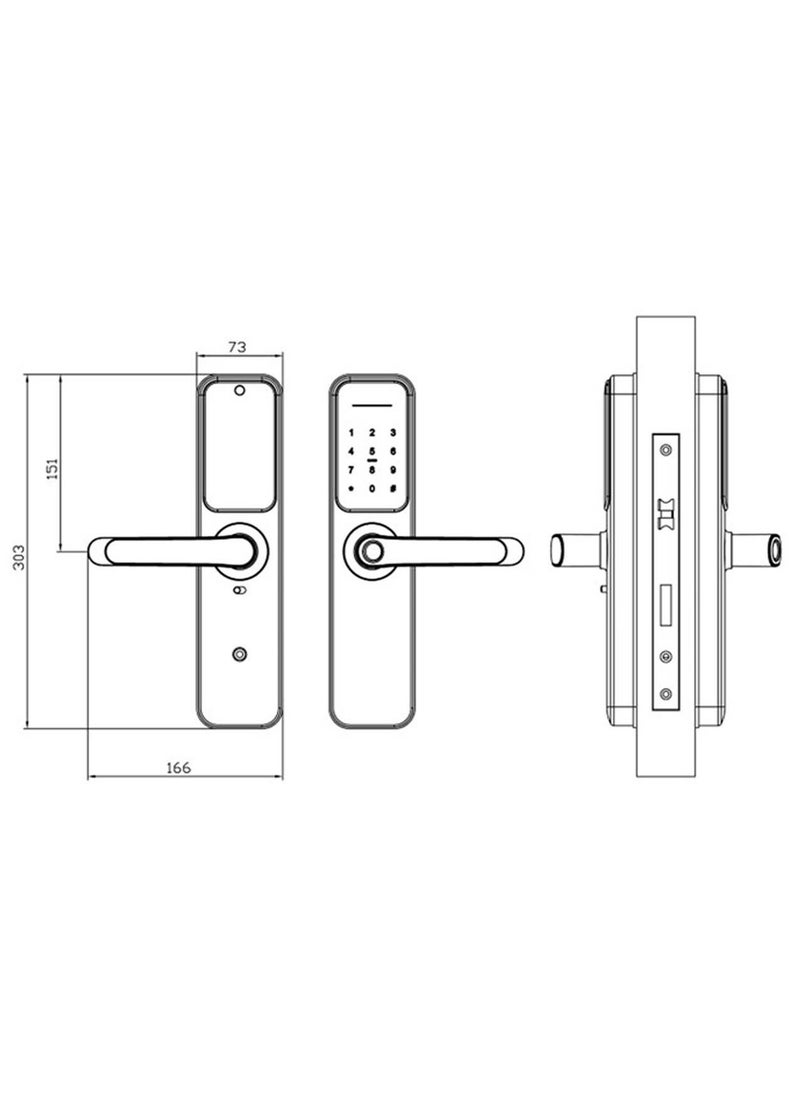 areb Areb SMART LOCK WIFI GOLD 85 * 50 – 5 Unlocking Methods, Fingerprint, PIN Code, App Control, Key Card, Emergency Key, Auto-Lock, Anti-Theft Security for Home & Office  - Image 4