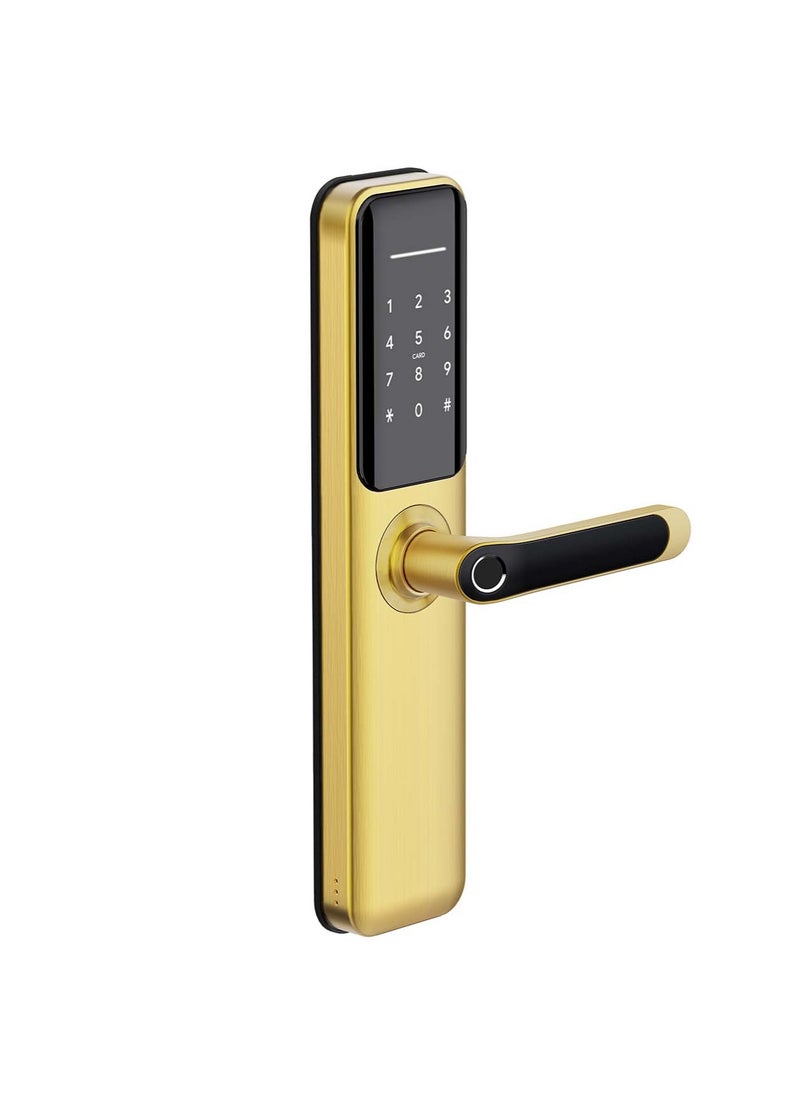 areb Areb SMART LOCK WIFI GOLD 85 * 50 – 5 Unlocking Methods, Fingerprint, PIN Code, App Control, Key Card, Emergency Key, Auto-Lock, Anti-Theft Security for Home & Office  - Image 2