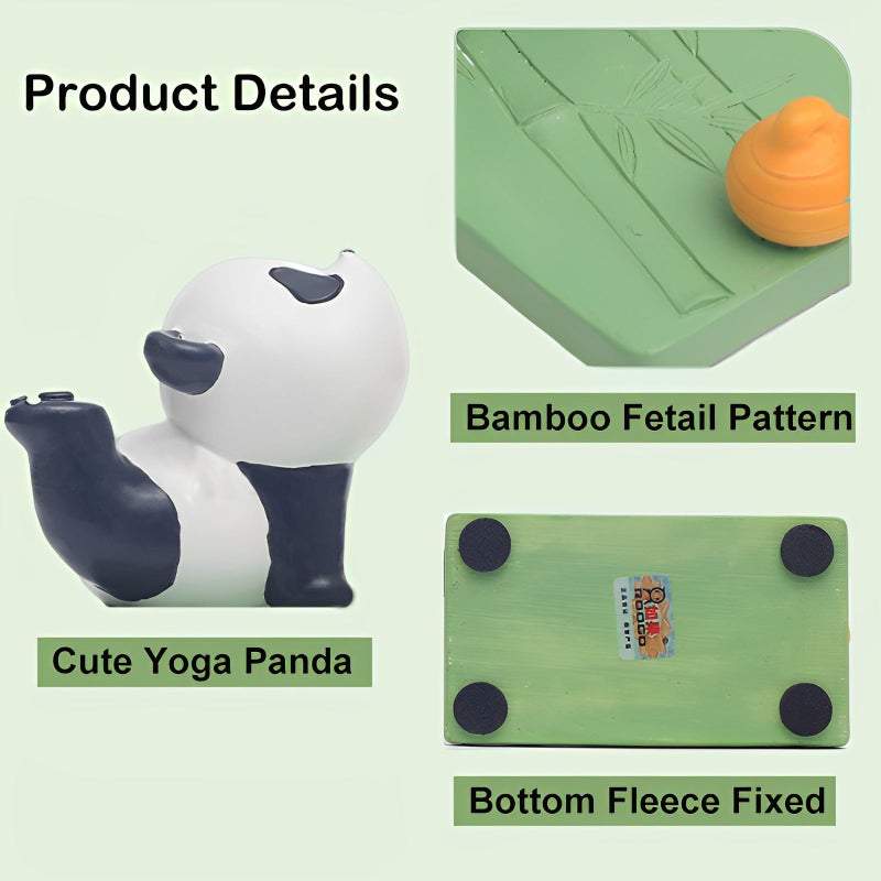 Picvelno Cute Yoga Panda Cell Phone Stand for Desk,Adorable Bear Smartphone Phone Holder for Desk,Unique iPhone Stand Holder,Lovely Animal Mobile Phone Accessor for Samsung,Huawei,Xiaomi,Kawaii Home Room Decor - Image 4