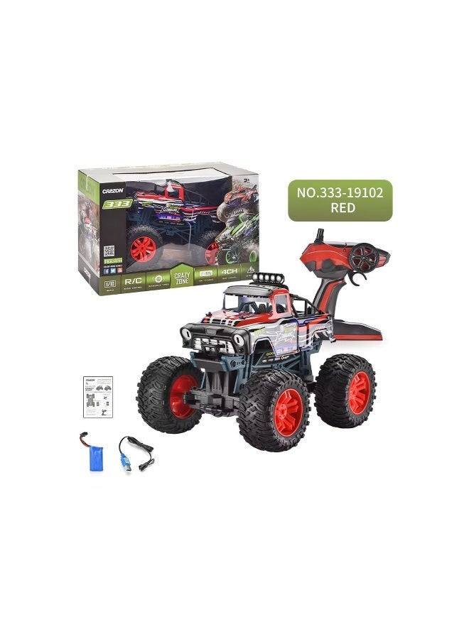 Crazon 333 Off-Road Crazy Zone RC Car (1:18, Red) - Image 2
