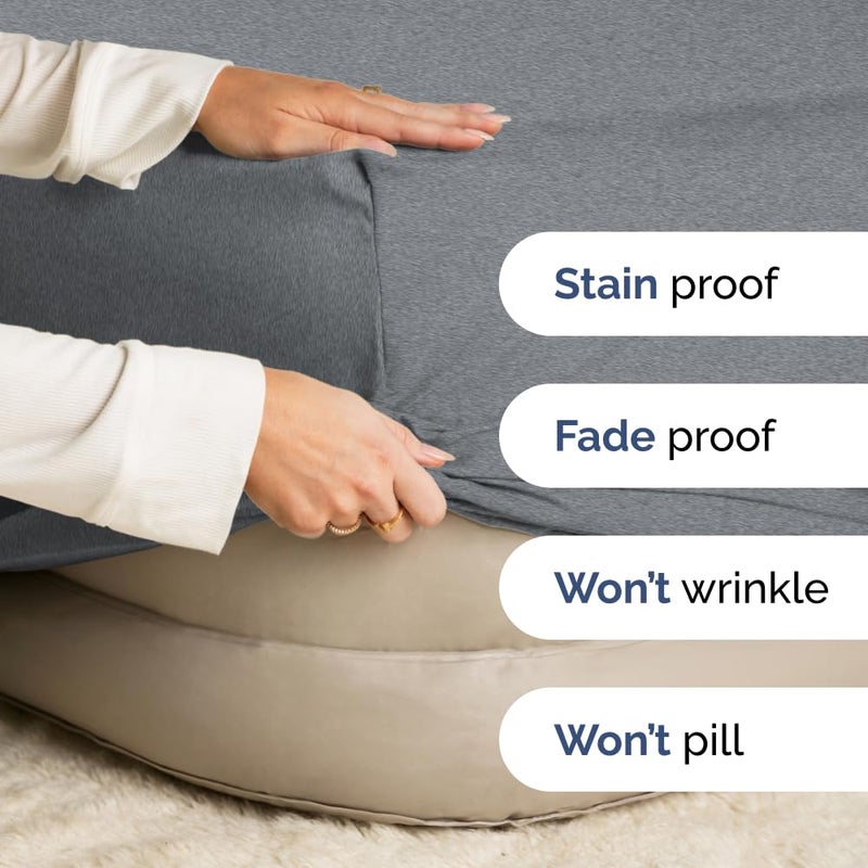 CGK Unlimited CGK Unlimited Extra Deep Cal King Fitted Sheet - Hotel Luxury - Easily Fits 18 inch to 24 inch Mattress - Soft  Wrinkle Free  Breathable & Comfy Extra Deep Pockets - 06 - Heathered Grey  - Image 4