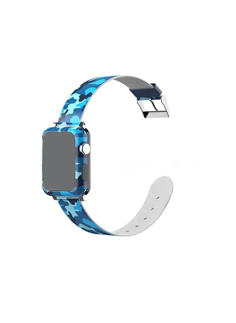RAIGOR INVERSE Army Blue Strap & Case for Apple Watch 42/44mm – Rugged Protection & Tactical Style.