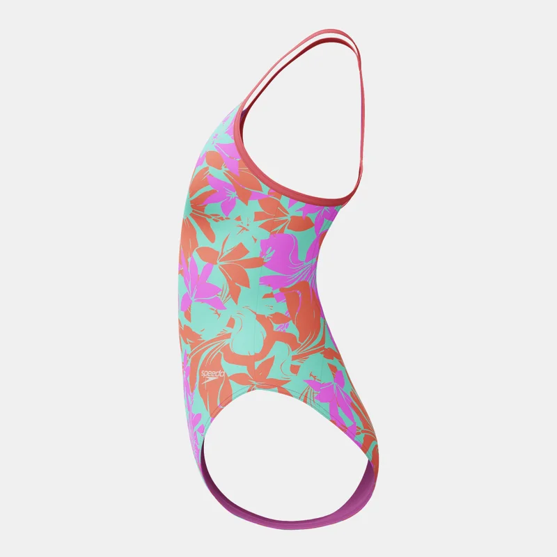 speedo Kids' Allover Print Lane One-Piece Swimsuit