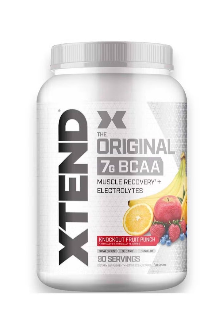 SCIVATION Xtend The Original 7G BCAA Muscle Recovery + Electrolytes, Knockout Fruit Punch Flavour,  90 Servings