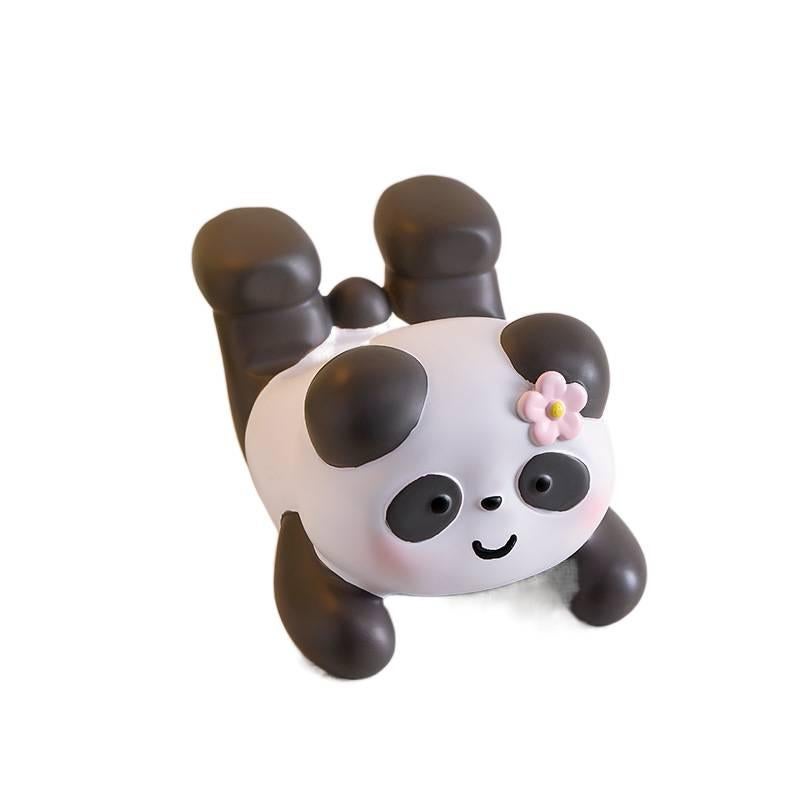 Phone Holder Creative Panda Resin for Universal Fit Black for On The Go Carry - Image 1