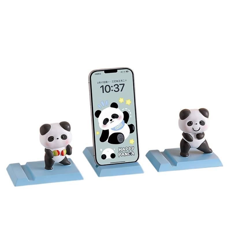 Phone Holder Creative Panda Resin for Universal Fit Black for On The Go Carry - Image 4