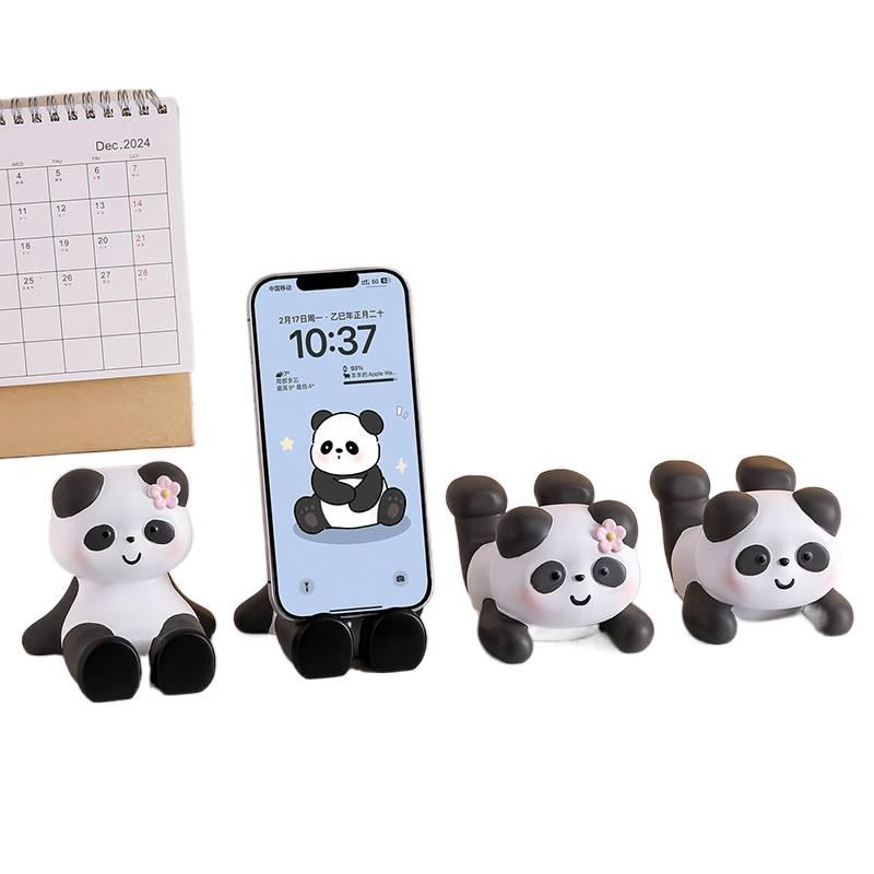 Phone Holder Creative Panda Resin for Universal Fit Black for On The Go Carry - Image 2
