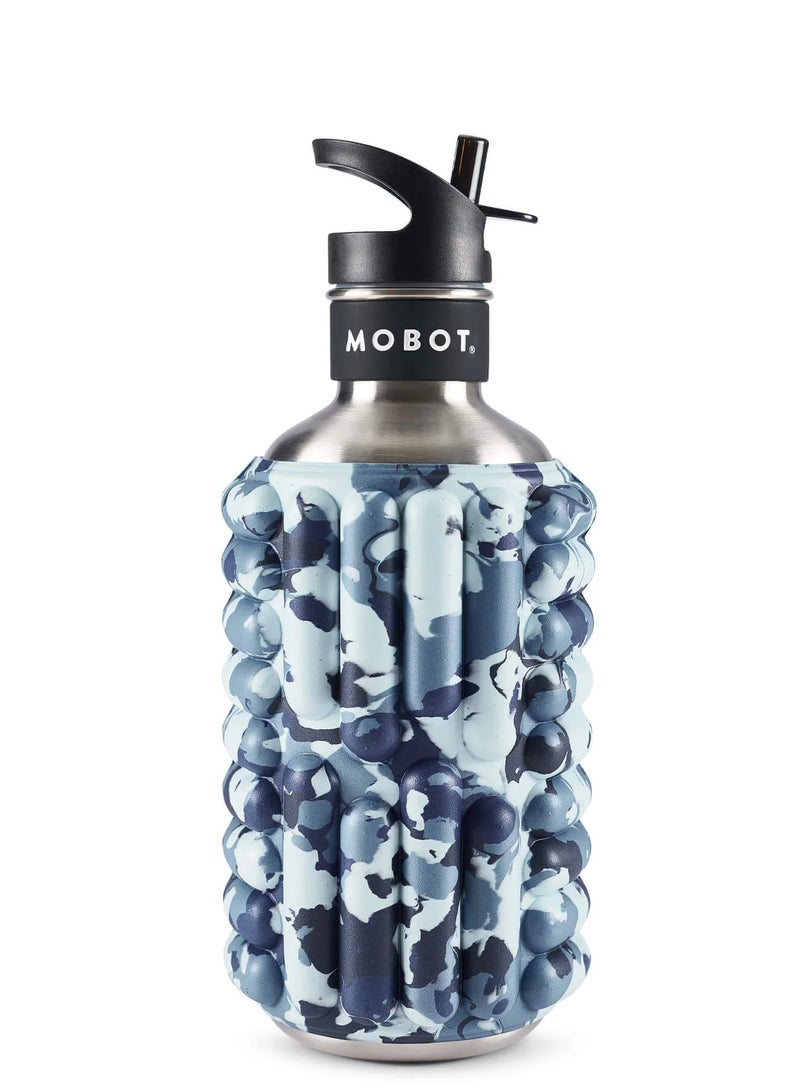MOBOT Big Bertha Foam Roller Water Bottle - Marine Camo 1.2L - Image 1