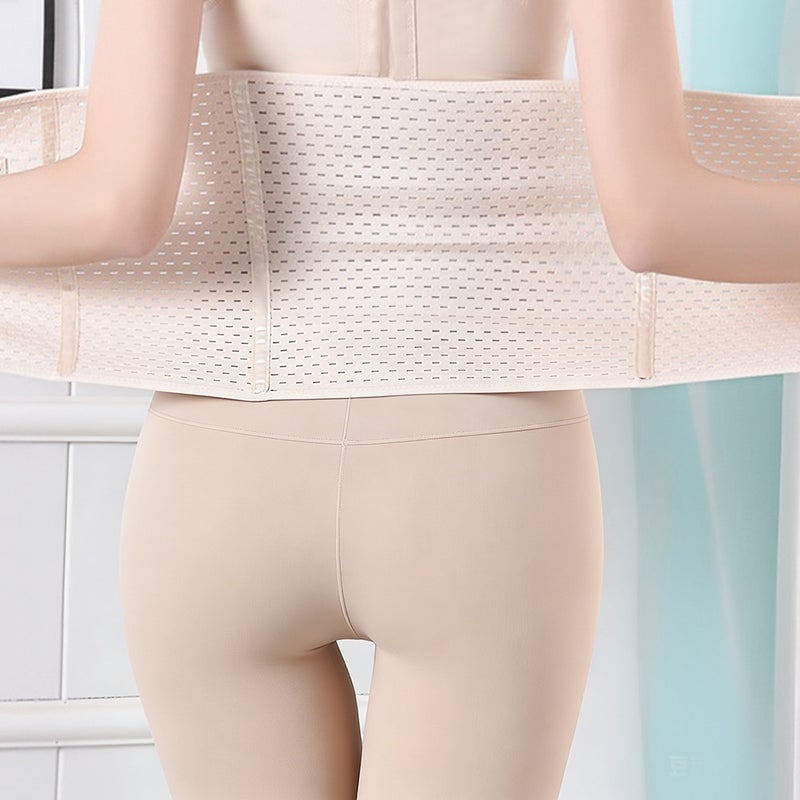 💄 حزام خصر منحوت نحيف للتنحيف حزام بطن أنيق للحمل بعد الولادة للتشكيل لون بيج مقاس متوسط - Image 3