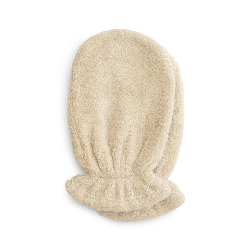 mushie Baby Bath Mitt | Organic Cotton | Pack of 2 (Fog) - Image 1