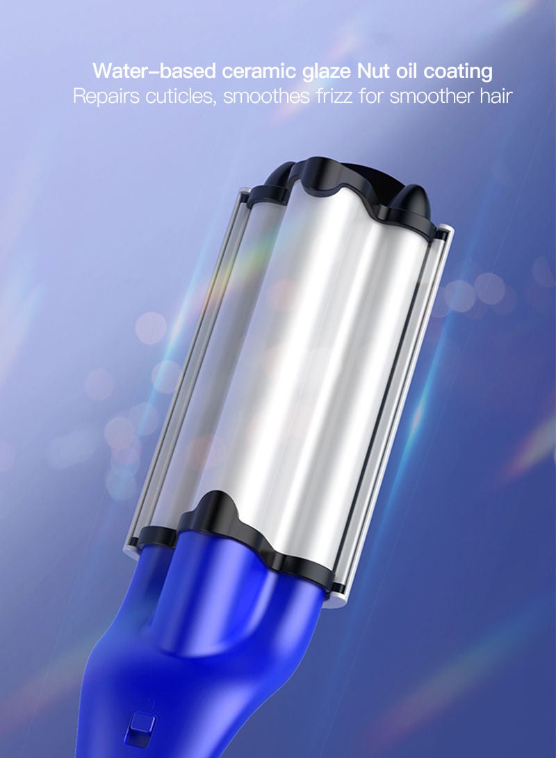 Sharpdo Professional Hair Crimper Curling Iron Wand Hair Waver 3 Barrel Curling Iron Beach Waves Egg Roll Stick Water Ripple Hair Curler 28mm - Image 5