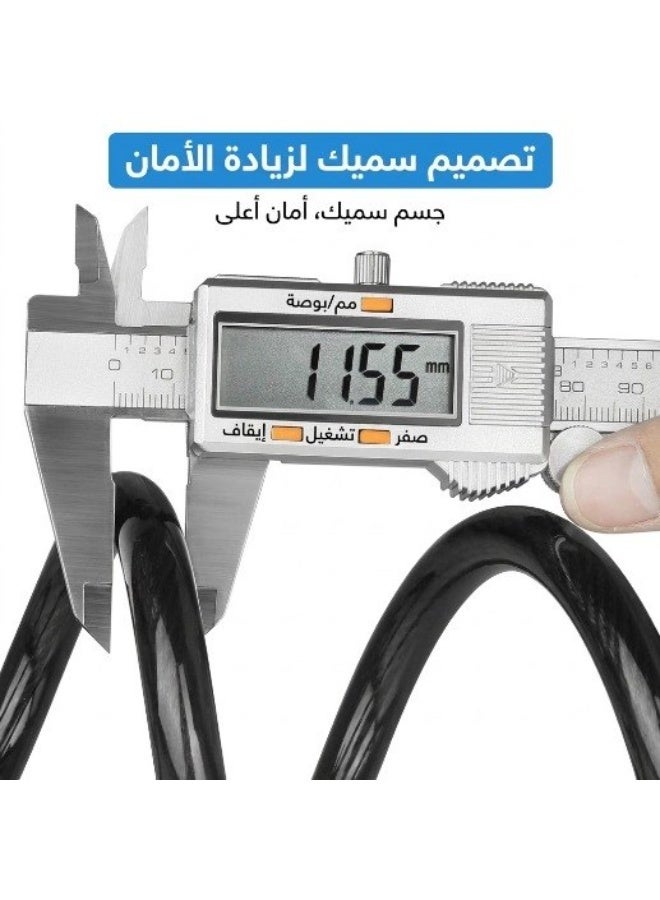 قفل كابل حلزوني محمول مضاد للسرقة برقم سري للدراجات والسكوتر - Image 3