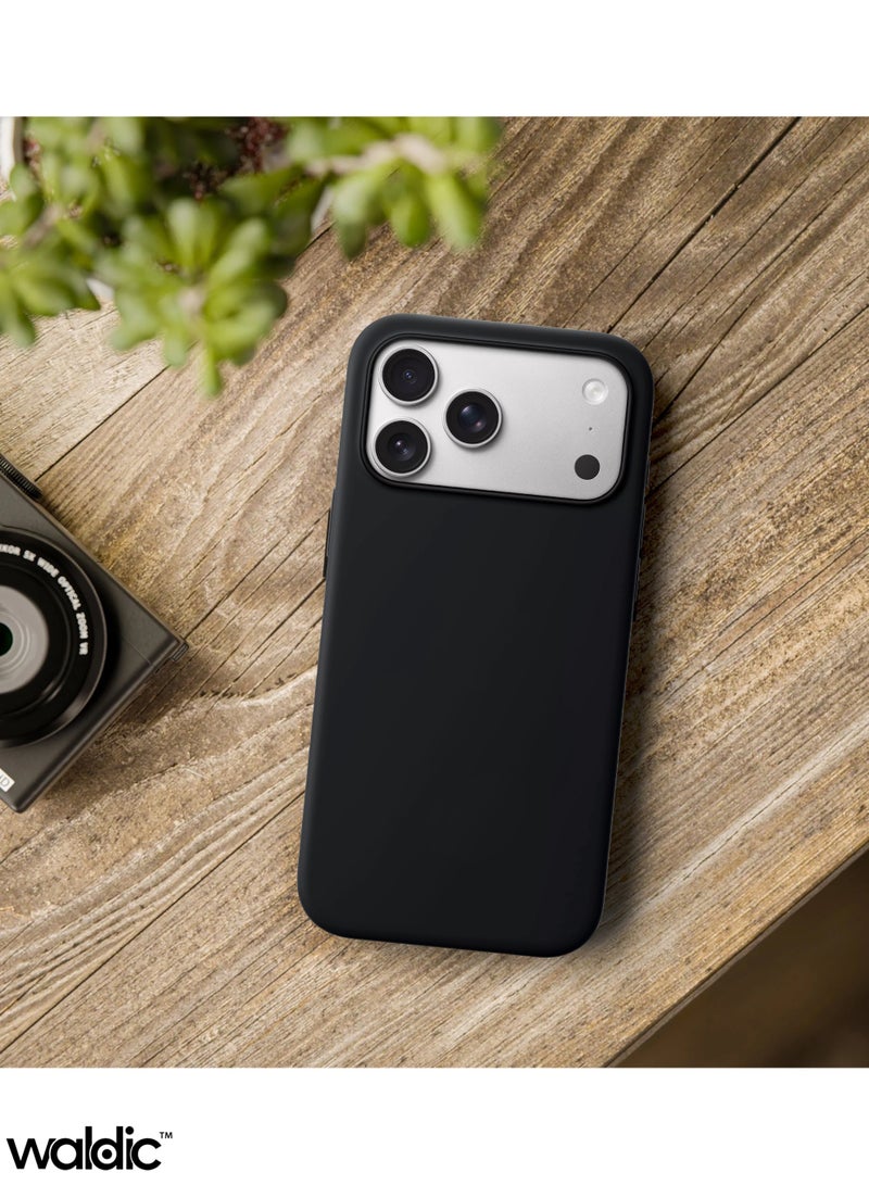ولديك غطاء سيليكون لجهاز Apple iPhone 17 Pro Max | غطاء سيليكون مصمم لجهاز Apple iPhone 17 Pro Max | غطاء حماية خلفي رفيع لحماية الكاميرا والسقوط لجهاز Apple iPhone 17 Pro Max - أسود - Image 5