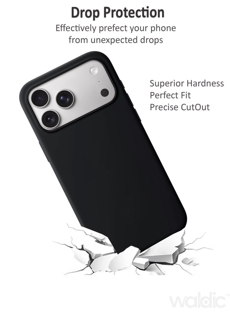 ولديك غطاء سيليكون لجهاز Apple iPhone 17 Pro Max | غطاء سيليكون مصمم لجهاز Apple iPhone 17 Pro Max | غطاء حماية خلفي رفيع لحماية الكاميرا والسقوط لجهاز Apple iPhone 17 Pro Max - أسود - Image 3