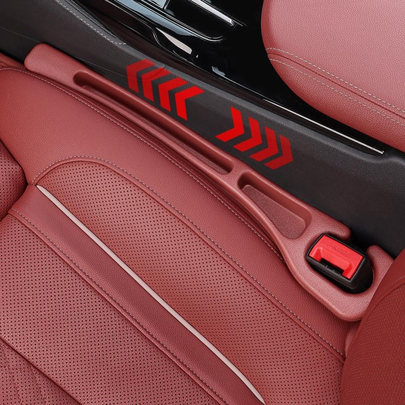 YLXGT Car Seat Gap Filler Organizer Universal for Car SUV Truck Accessories Seat Gap Plug Blocker with Storage Slot Red 2 Pack - Image 5