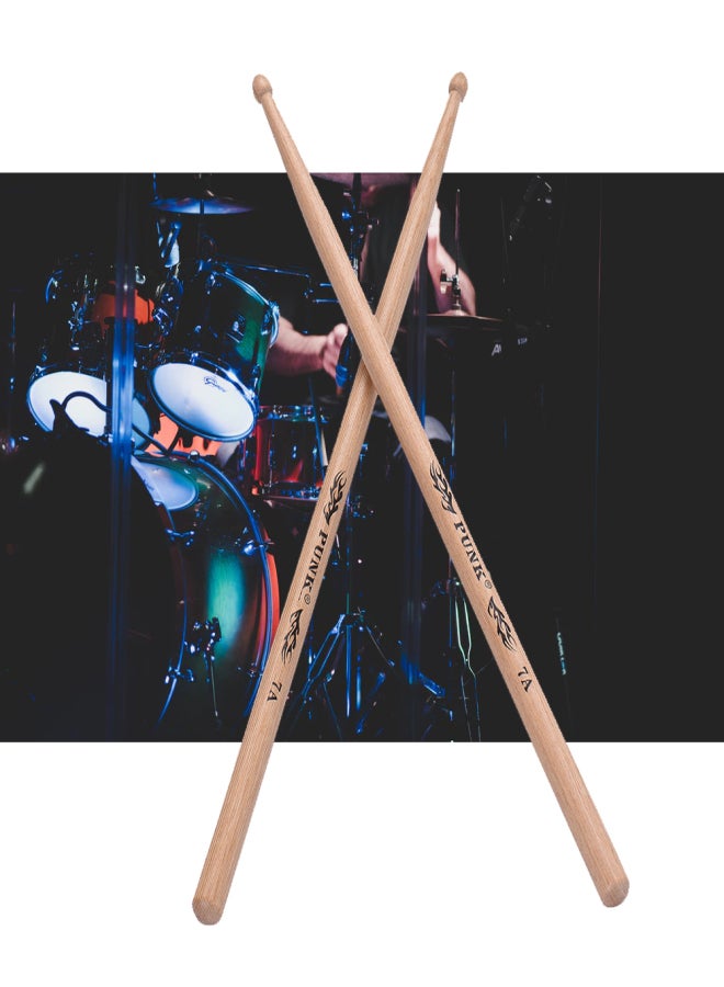 PUNK One Pair of 7A Wooden Drumsticks Drum Sticks Ash Wood Drum Set Accessories - Image 1