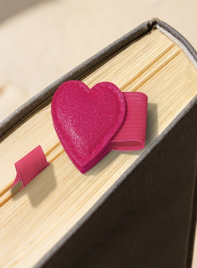 TESAFNG 2Pcs Magnetic Leather Heart Bookmarks with Pen Holder, Cute Book Markers Clip with Gift Box, Reading Accessories for Book Lovers Women Teachers Students, Rose Red - Image 5