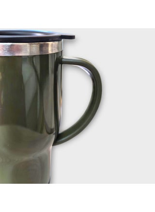Insulated stainless steel mug with lid - ideal for travel, office, home, and outdoor use, perfect for hot and cold drinks. - view 2