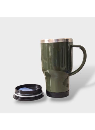 Insulated stainless steel mug with lid - ideal for travel, office, home, and outdoor use, perfect for hot and cold drinks. - view 5