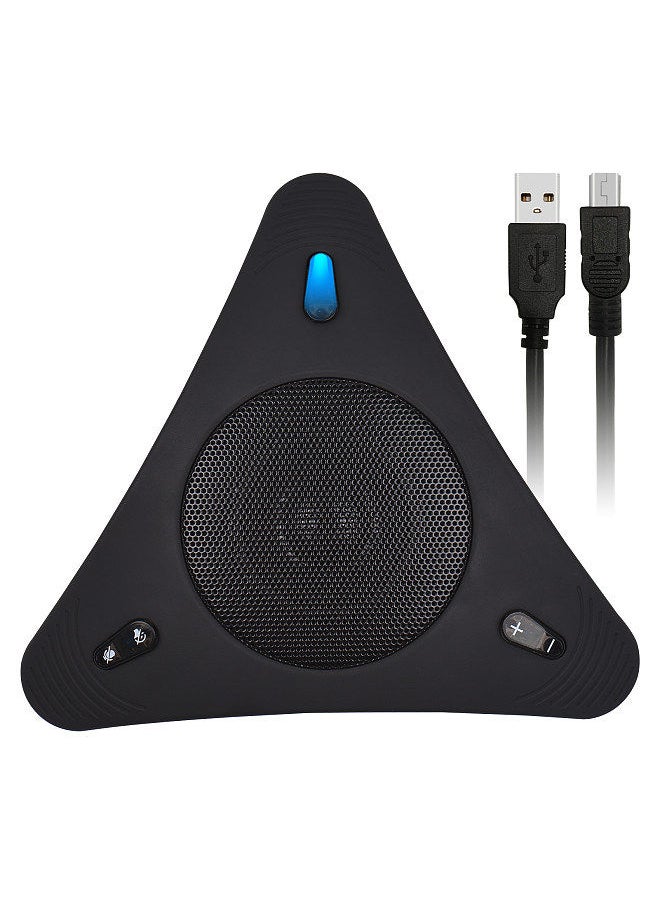 Generic - USB Speakerphone Conference Microphone with Speaker 360° Omnidirectional Mic Echo Cancellation PC Computer Laptop Microphone with Mute Function Volume Adjustment Plug & Play - Image 1