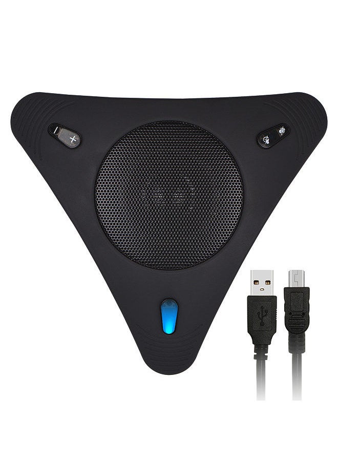 Generic - USB Speakerphone Conference Microphone with Speaker 360° Omnidirectional Mic Echo Cancellation PC Computer Laptop Microphone with Mute Function Volume Adjustment Plug & Play - Image 1