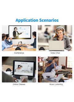 Generic USB Speakerphone Conference Microphone with Speaker 360° Omnidirectional Mic Echo Cancellation PC Computer Laptop Microphone with Mute Function Volume Adjustment Plug & Play  - Image 3