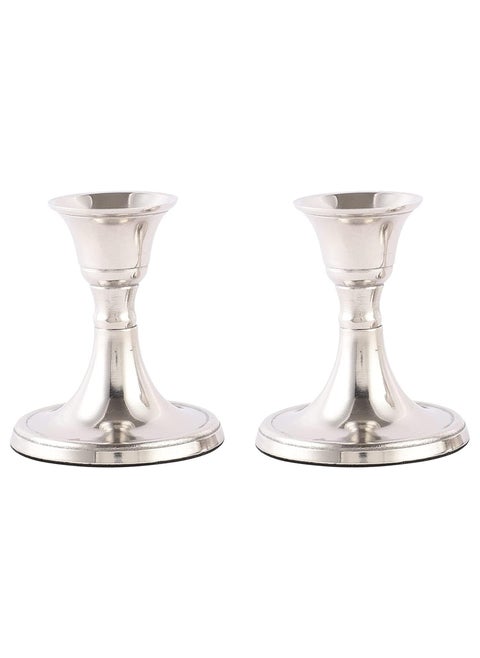 Voidrop Mini Set of 2 Candlestick Holders Set Taper Candle Holders, Candle Holders, candle holders for table centerpiece for Wedding, Festival, Party and Festival Decor (Black)