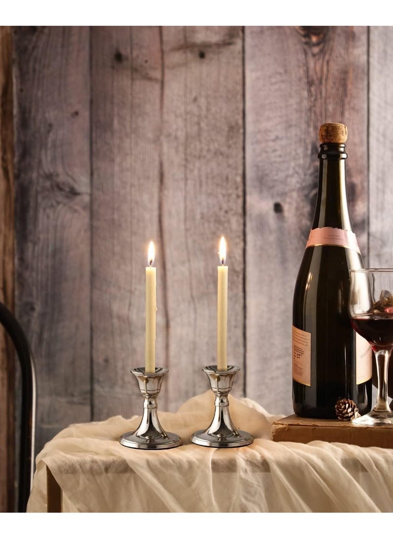 VoiDrop - Voidrop Mini Set of 2 Candlestick Holders Set Taper Candle Holders, Candle Holders, candle holders for table centerpiece for Wedding, Festival, Party and Festival Decor (Black) - Image 1