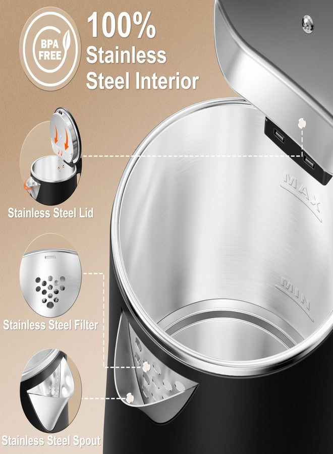 TopWit 0.8L Small Electric Kettle, Portable Travel Kettle Stainless Steel - 800W Fast Boiling, Auto Shut-Off & Boil-Dry Protection, Tea Kettle for Home, Office, Business Trip, Hotel, Dorm - Image 5