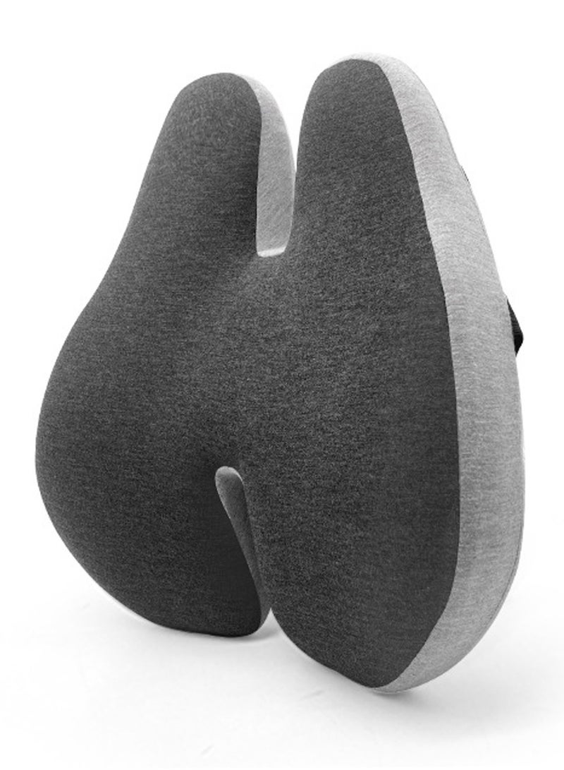 TYCOM Seat Cushion for Office Lumbar Support Pillow Chair Memory Foam Seat Cushion for Sciatica Back Support Pillow Chair Pads Reduce Tailbone Pressure HYKTZ H Dark Grey.
