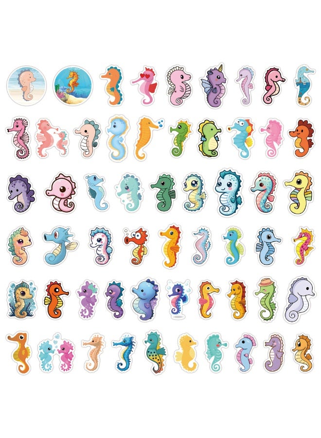 NIBEMINENT 55 Pcs Cartoon Seahorse  Deco Kit Waterproof Stickers, High Definition Printing Bright Colors, Suitable for Laptop Skateboard Luggage Water Bottle Guitar DIY - Image 3