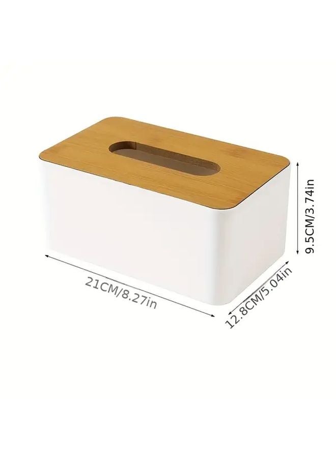 Black Square Tissue Box With Lid Durable Plastic Holder For Home Office Car - Image 4