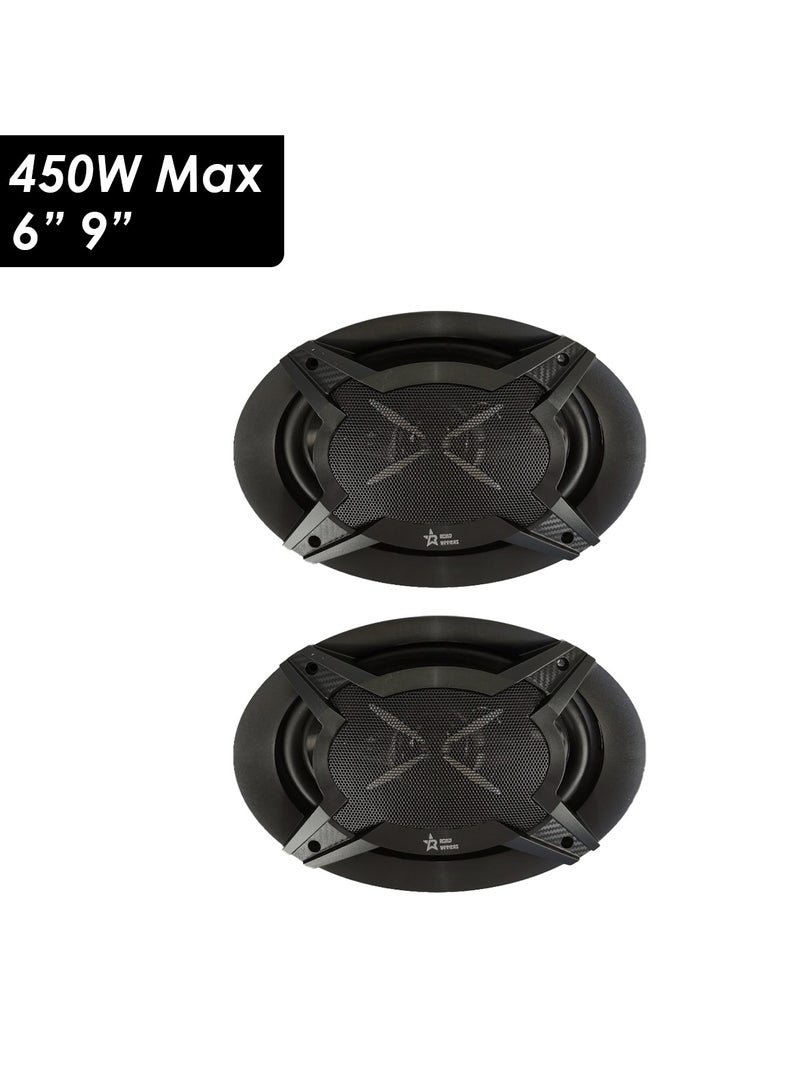 Generic ROAD WINNERS Car Mega Bass Speakers RW-6960 450W/60w 3-Way 6x9 Inch 3-Way Speakers - Cars Entertainment Systems 2 Pieces  - Image 3