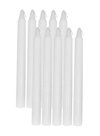 Candle Set – 8-Inch White Stick Candles for Home, Dinner, Party, and Wedding (Set of 10, 20cm) - view 2