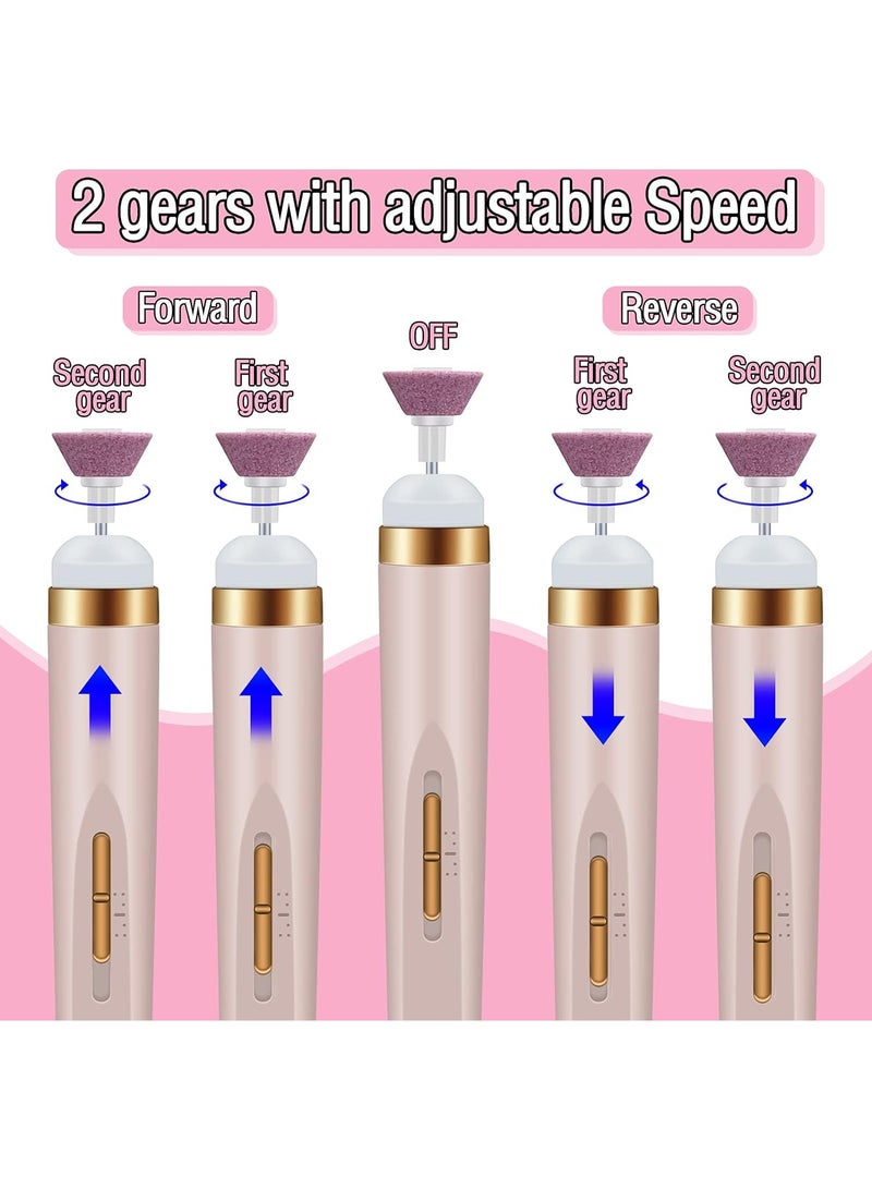 USB Charging Electric Nail File with 2 Adjustable Speeds, Suitable for Acrylic Nails, Home Use and Beauty Salons - Image 2