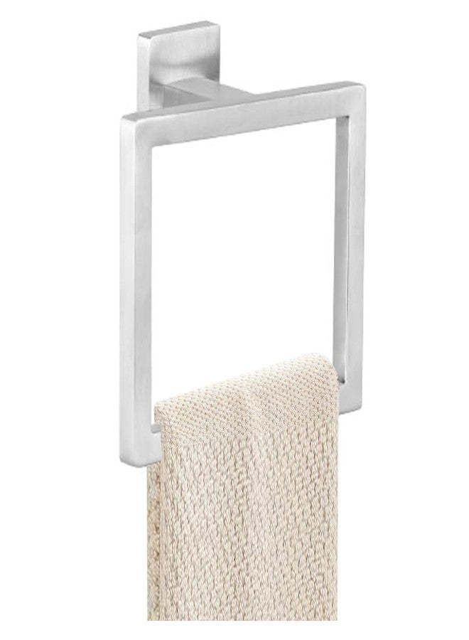 JOPOFI Towel Ring - Thicken SUS 304 Stainless Steel Towel Holder, Towel Racks for Bathroom, Square Modern Design Hand Towel Holder, Contemporary Hand Towel Bar - Brushed Nickel - Image 1