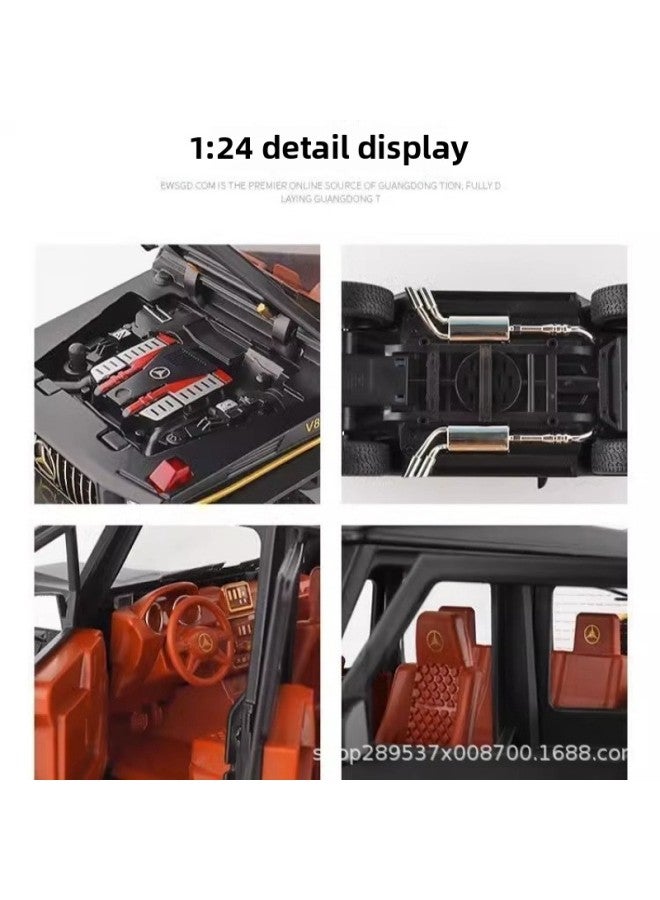 Mercedes-Benz Big G Alloy Car Model 1:24 Big G63 Off-road Boy Children's Alloy Toy Car Simulation Car Model-Color:1:32 Six-door Mercedes-benz G63 [red] Color Box