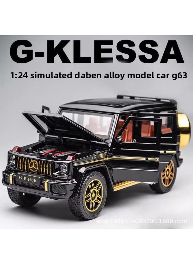 Mercedes-Benz Big G Alloy Car Model 1:24 Big G63 Off-road Boy Children's Alloy Toy Car Simulation Car Model-Color:1:32 Six-door Mercedes-benz G63 [red] Color Box