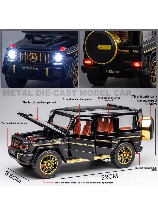 Mercedes-Benz Big G Alloy Car Model 1:24 Big G63 Off-road Boy Children's Alloy Toy Car Simulation Car Model-Color:1:32 Six-door Mercedes-benz G63 [red] Color Box