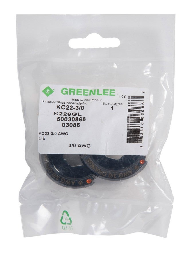 جرينلي Greenlee KC22-3/0 DIE، 3/0 AWG (KC22)، برتقالي - Image 3