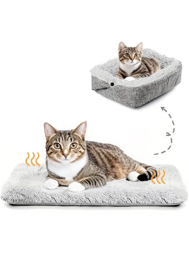 Dual-purpose cat bed and plush pet mat - Image 2