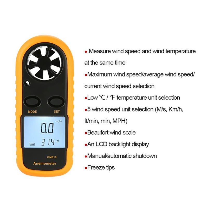 Digital Anemometer Wind Speed Meter With Cooling Tester For Agricultural Industry - Image 4