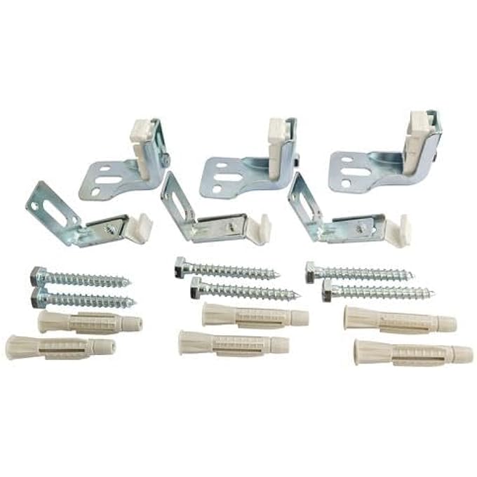 , 601520304, SET OF 3 ADJUSTABLE FIXINGS FOR STEEL PANEL RADIATORS WITHOUT BRACKETS - CONSISTS OF 3 CONSOLES, 6 SCREWS (8 X 60), 6 DOWELS (10 X 60) - Image 2