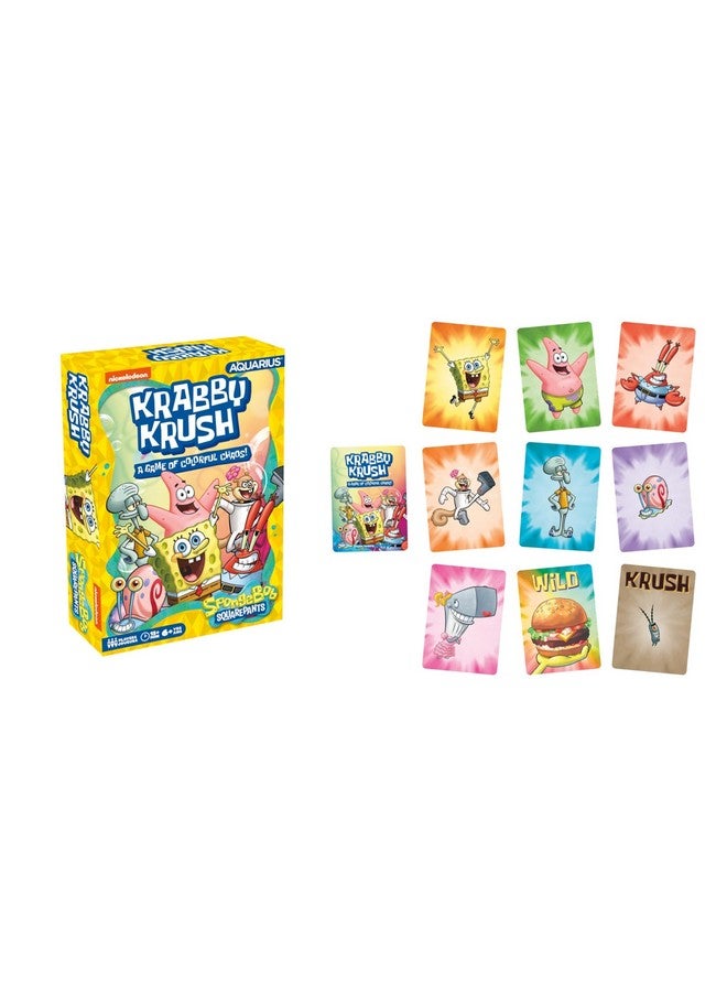 AQUARIUS Spongebob Krabby Krush Card Game - Great Family Fun - Ages 6+ - Officially Licensed Spongebob Squarepants Merchandise & Collectibles Card Game - Image 1