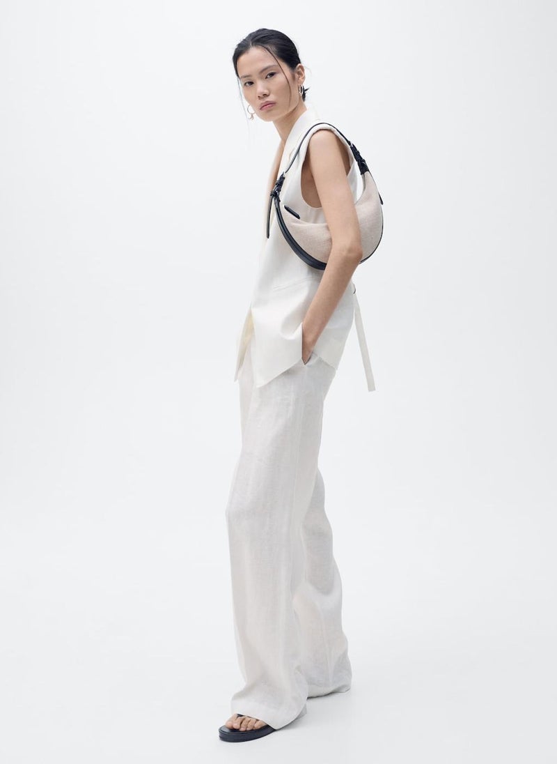 MANGO Linen Suit Waistcoat  - Image 5